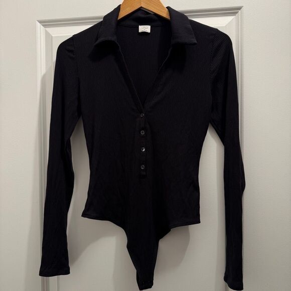 Wilfred Ribbed Bodysuit in Black size M - Picture 1 of 3